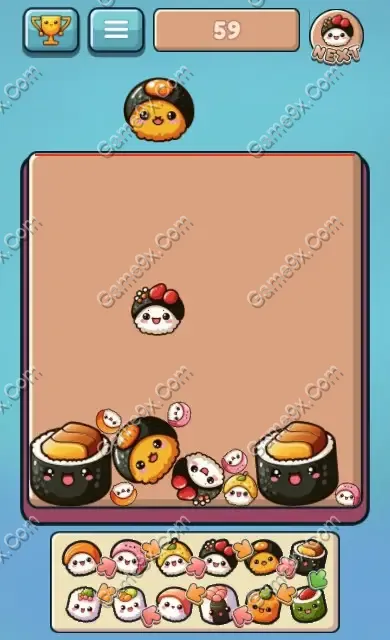 Ảnh minh họa trò chơi Chơi game Sushi Vui Nhộn – Popping Sushi Siêu Đáng Yêu