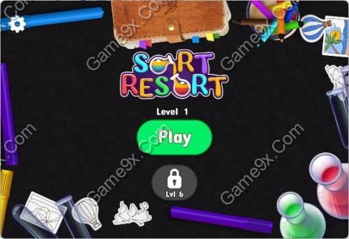 Ảnh minh họa trò chơi Chơi game Sort Resort - Rót nước Lọ Thủy Tinh